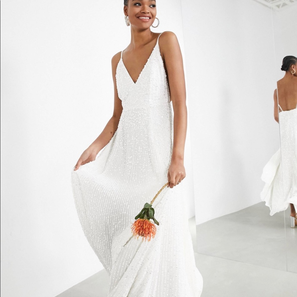 ASOS beaded wedding dress